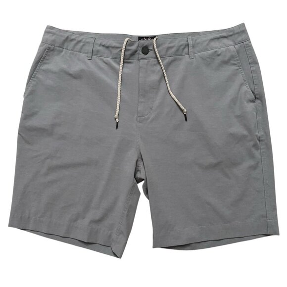 Faherty All Day 1.0 Shorts Mens Size 38 Drawstring 9" Inseam Stretch Gray - Picture 1 of 6